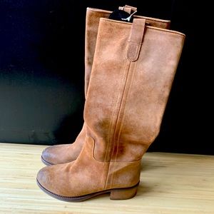 Suede relaxed boot